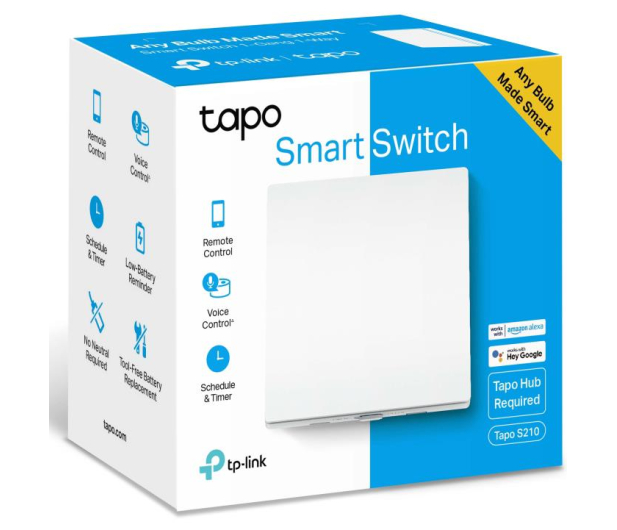 TP-LINK Wyłącznik światła pojedynczy Tapo S210 - 1106985 - zdjęcie 2